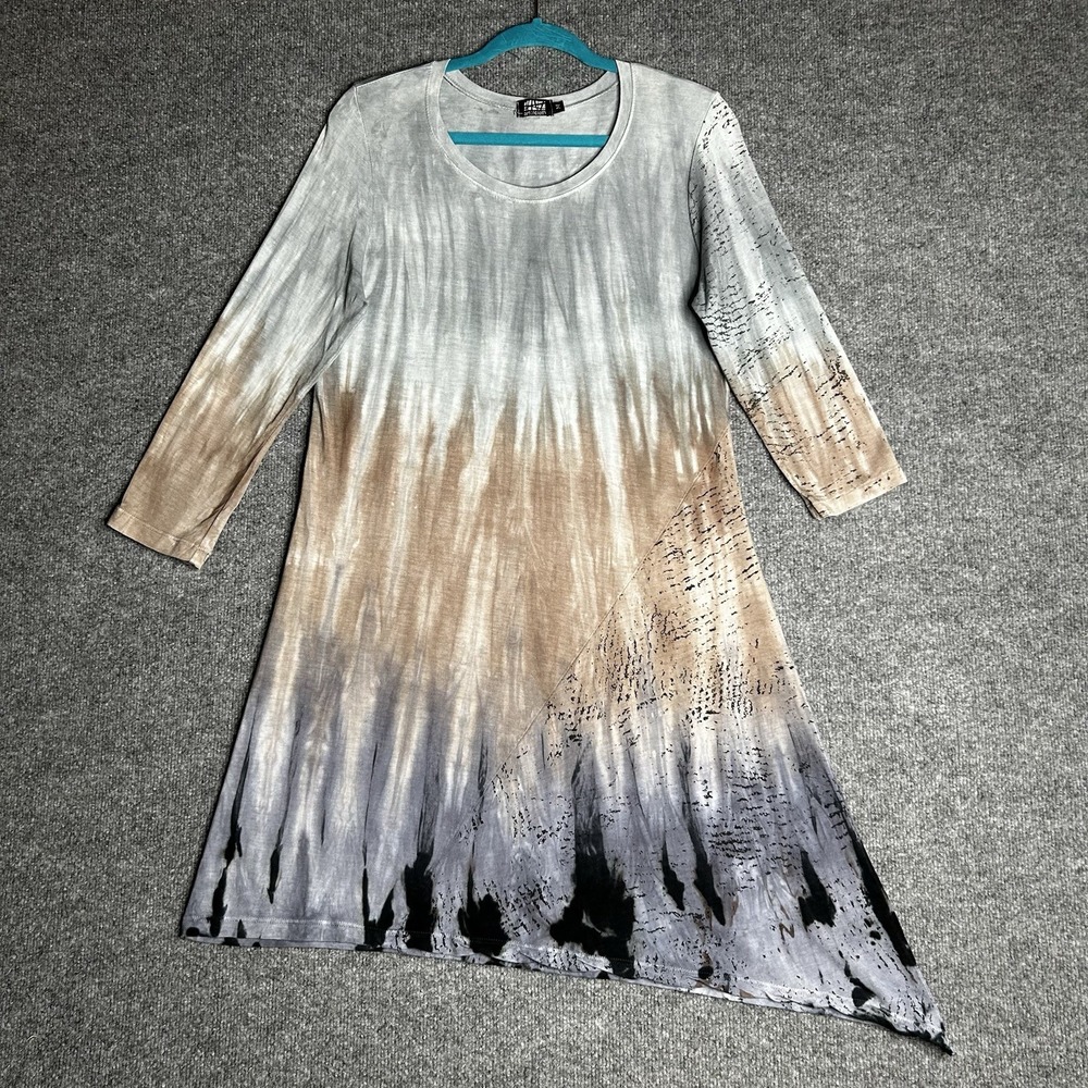 Art‎ Of Cloth Asymmetrical Tunic Top Size Medium Lagenlook Tie Dye Bohemian